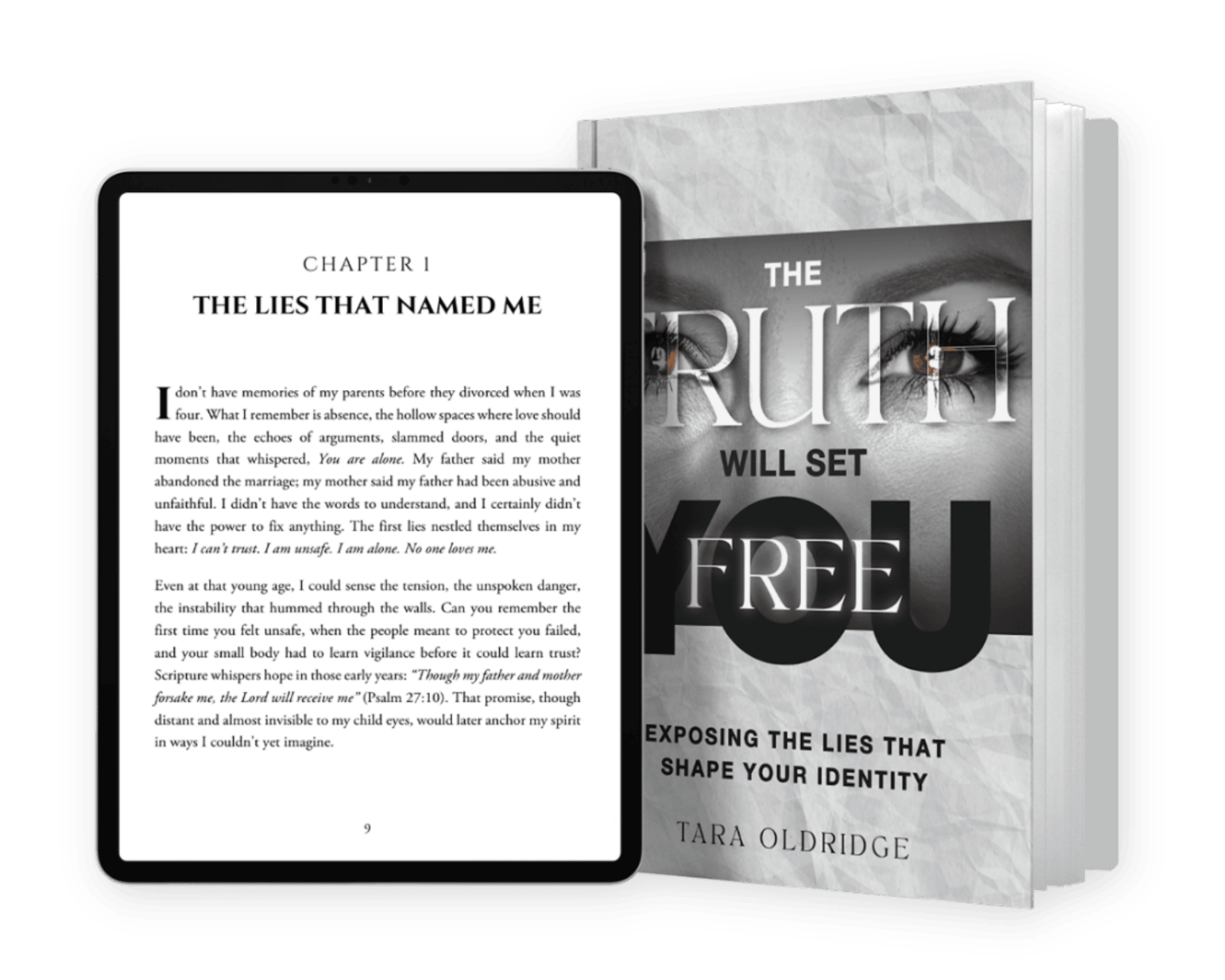 Guided process shown with the book and tablet